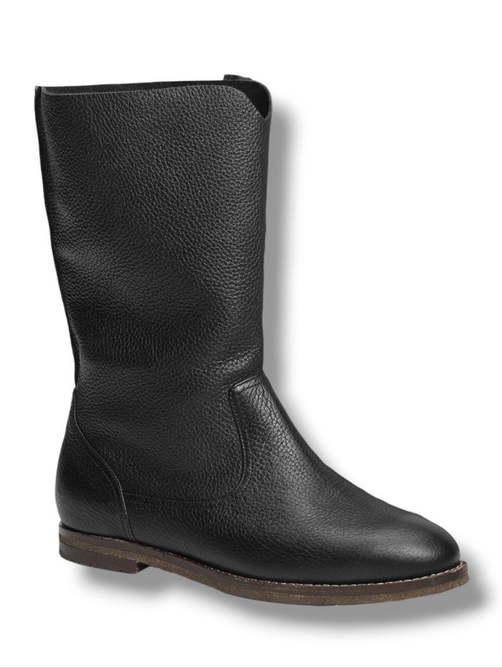 TRASK Ava Elk Leather Jackboot Slouch Boots Black 9